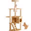 Arbre à chat de 48,8 po avec poteaux à griffes, acrylique et perchoir supérieur pour petits chats d'intérieur, construction élégante, tour moderne, confort idéal