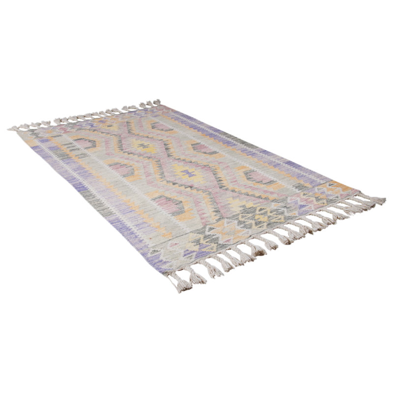 Vintage Ikat Wool Hand Woven Area Rug, Rectangle 140 x 200cm