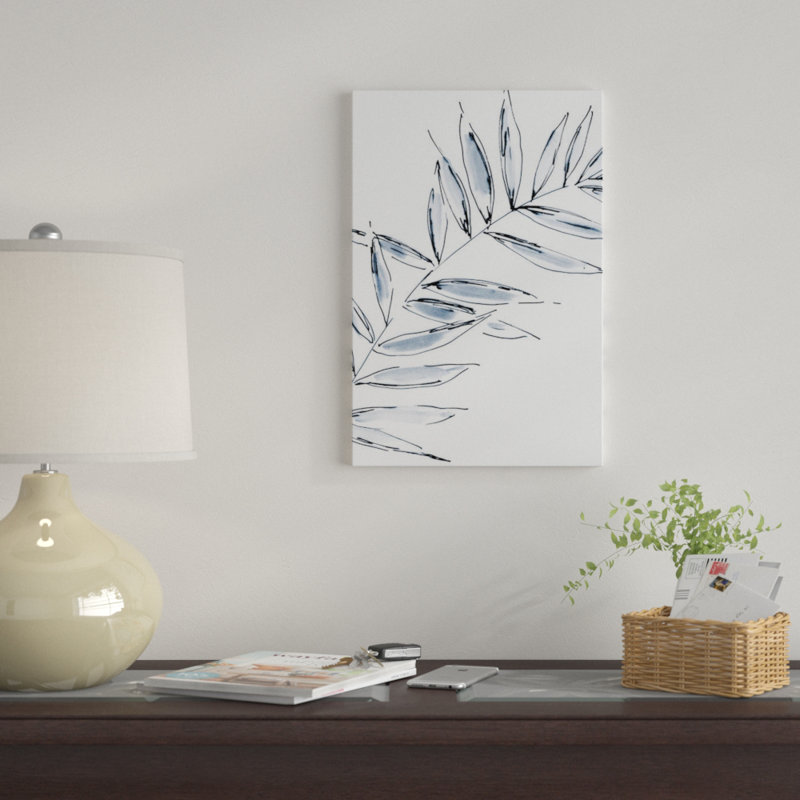 «Palm Leaf No. 2» par Melissa Selmin - impression sur toile tendue, H 12 po x l 8 po x P 0,75 po, Toile tendue, Pas de tapis