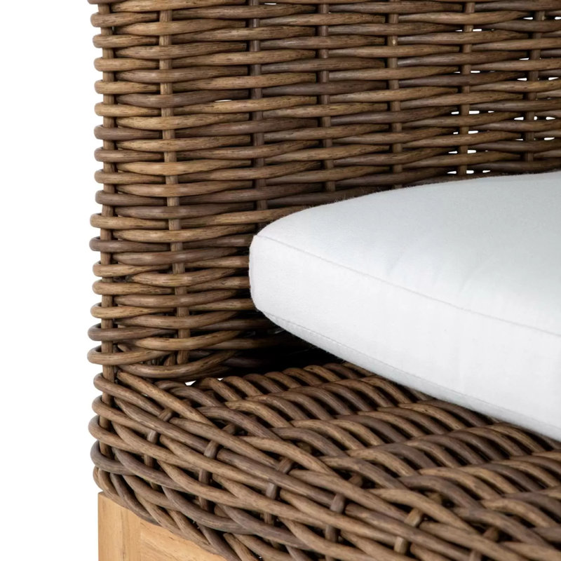 Montauk Arm Chair In Bali Pearl Fabric With Welt