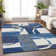 Premium Machine Washable Prisco Blue Rug
