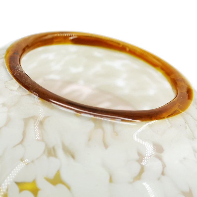 Fann Handmade Glass Table Vase, Beige