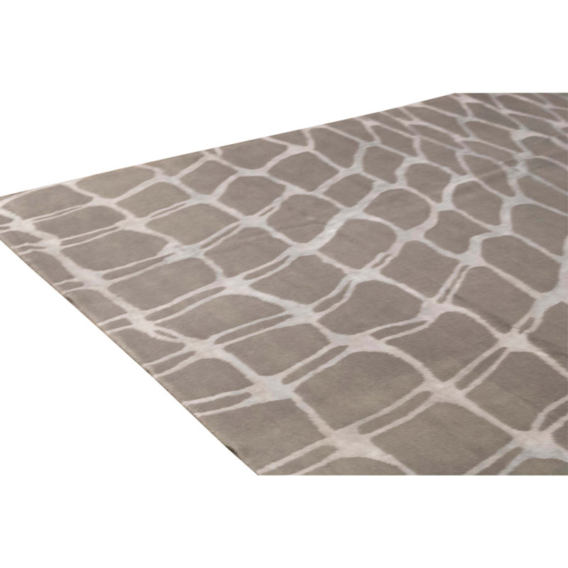 Hand Knotted Wool and Viscose Indoor Rug