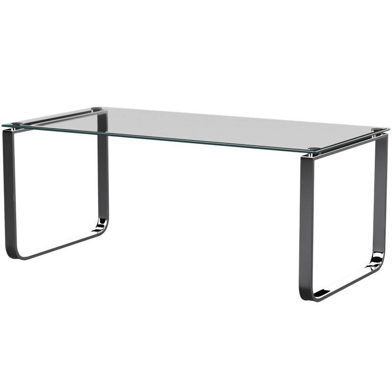 Crewe Sled Coffee Table, Silver