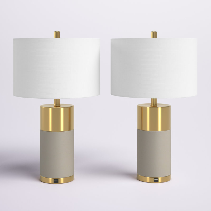 Belmonte Concrete USB Table Lamp