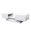Table basse avec plateau coulissant, table centrale avec compartiment de rangement caché, table extensible pour le salon