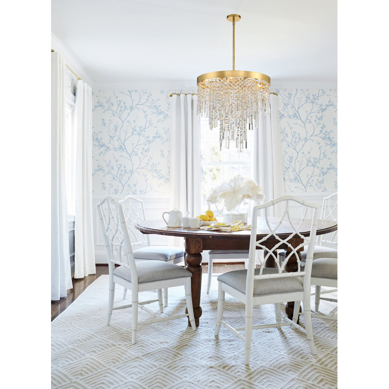 Dimmable Tiered Chandelier, 24" H x 24" W x 24" D