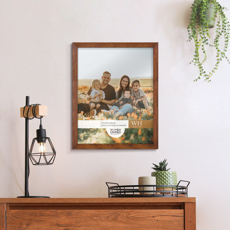 Cadre photo en bois Apolline, 11 po x 14 po, Noyer