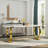 Luxury Dining Table With U-Shaped Base-451659458-456459037