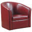 Fauteuil pivotant rouge moderne, fauteuil confortable avec fonction et fabrication