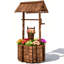 Pot à fleurs d'extérieur 54,3 "avec lumières décoratives, seau suspendu, doublure et base de drainage