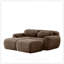 Canapé modulaire en tissu doux et moelleux avec méridienne, assise profonde et base antidérapante pour une étude confortable