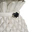 Base de parasol de table d'appoint en oxyde de magnésium blanc antique en forme d'ananas Lillian