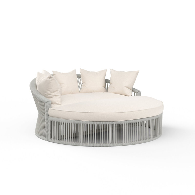 Miami Outdoor 2 - Seat Patio Daybed, Gray, Echo Ash Sunbrella®