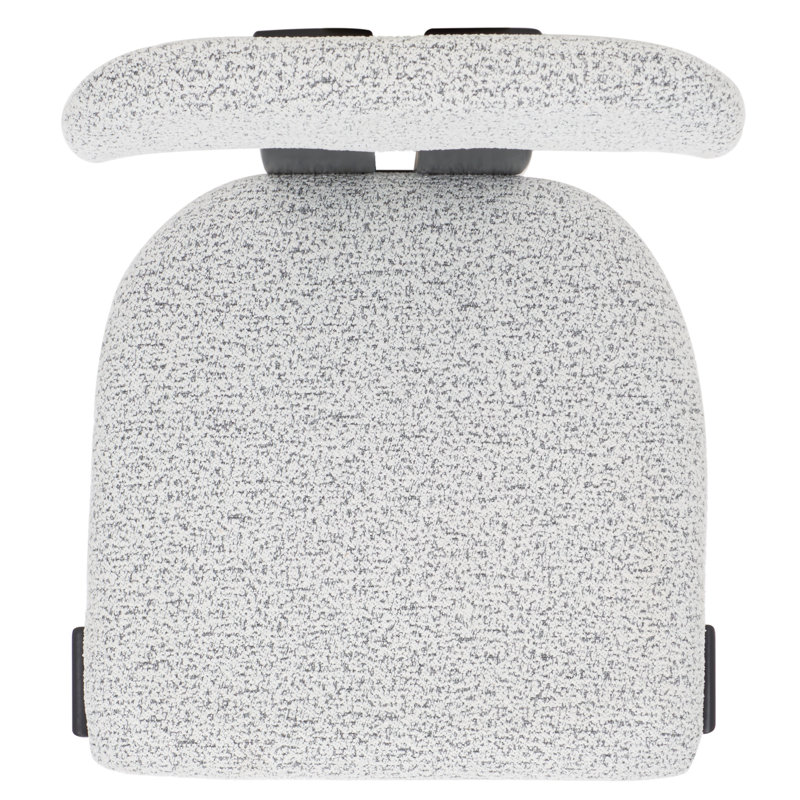Cayde Boucle Dining Chair, Black w/ White, Black