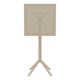 Farrah 23.6'' Resin Fliptop Outdoor Bar Table