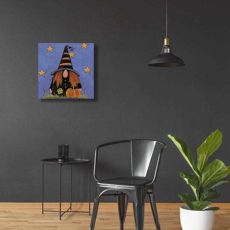 «Halloween Gnome» par Lisa Hilliker, art mural en verre acrylique, H 24 po x l 24 po x P 0,2 po