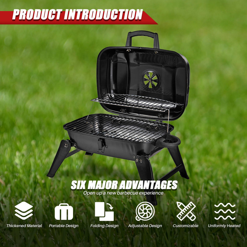 Alivio 25cm W Portable Charcoal Grill