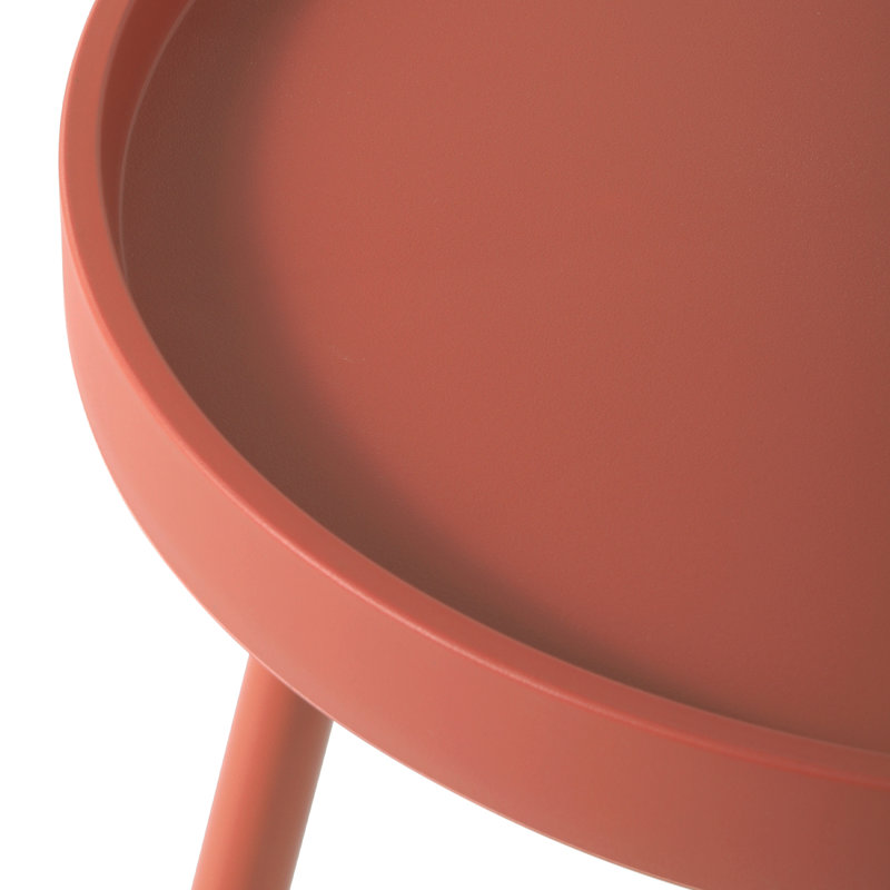 3-Piece Outdoor Patio Chair With Side Table, Red