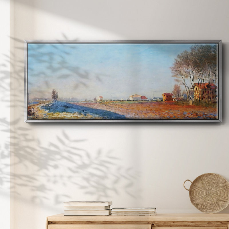 «The Plain of Colombes, White Frost» - toile encadrée