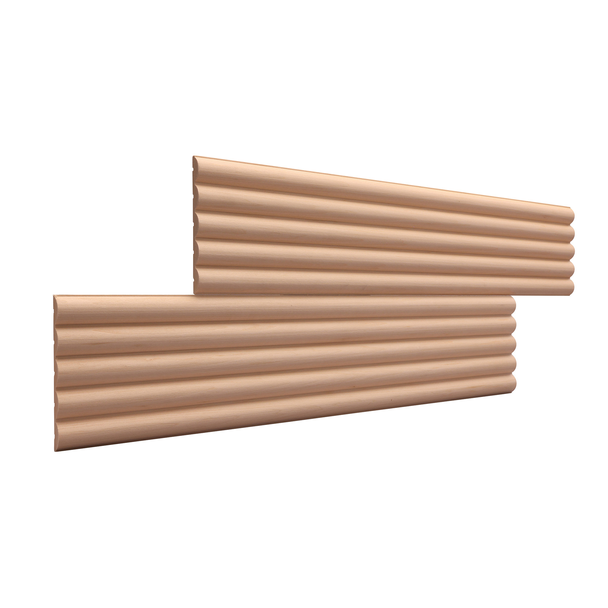 Square Reeded Molding Ornamental Mouldings Reeded Hardwood 5 H x 96 W Accent Moulding ...
