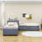 Lampart Twin Size L-Shaped Upholstered Platform Bed with Trundle and Two Drawers