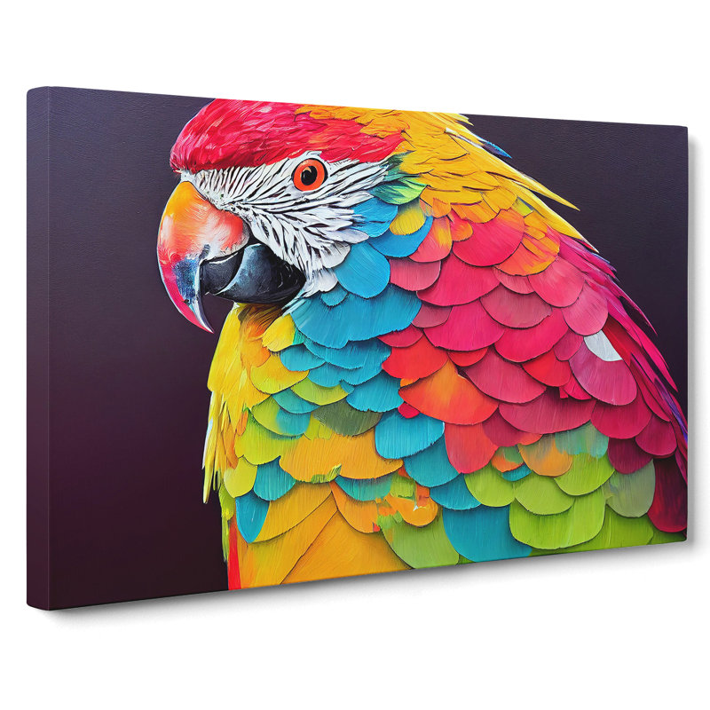 Parrot Portrait Vol.1 - Wrapped Canvas, 35cm H x 50cm W x 3cm D