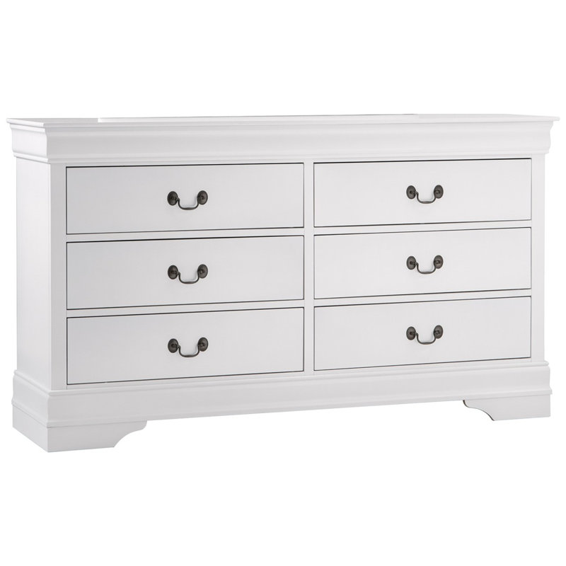Commode de style traditionnel 1pc Louis Phillipe, Blanc