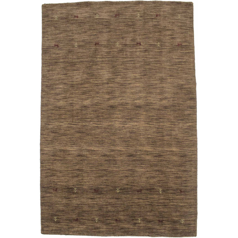 Hand Loomed Wool Indoor Rug, Rectangle 5' x 8'