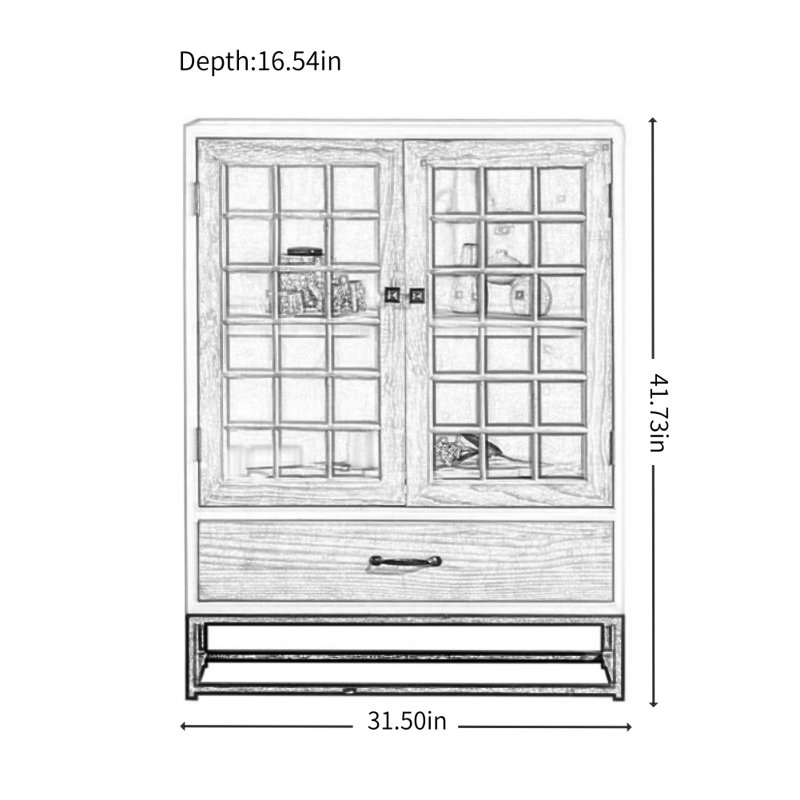 American Retro Design Display Cabinet