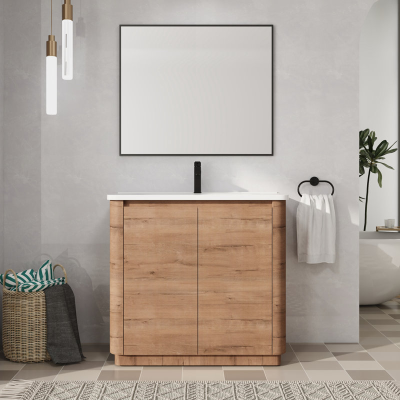 Meuble-lavabo simple 36 po avec comptoir en céramique, 36"