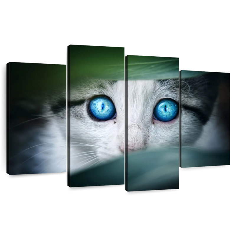 Chat aux yeux de cristal Brampt, H 54 po x l 84 po