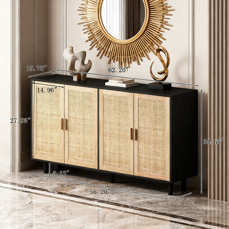 Armoire de rangement 62,2 po, Noir