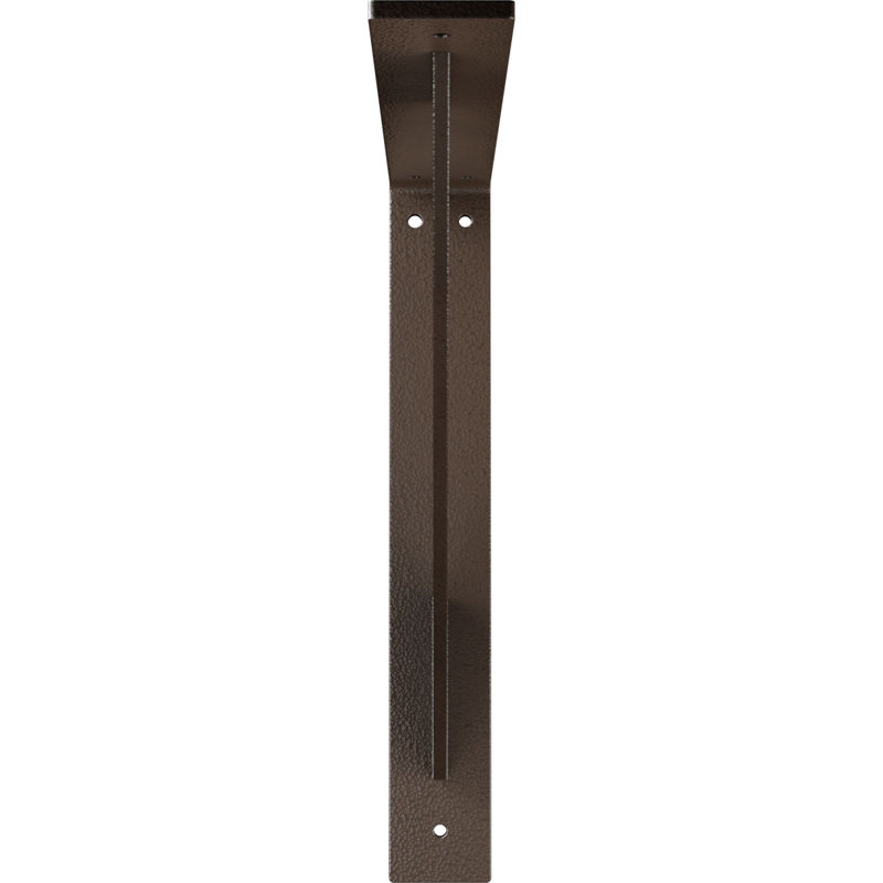 Support traditionnel en acier, H 14 po x l 2 po x P 14 po, Brun martelé