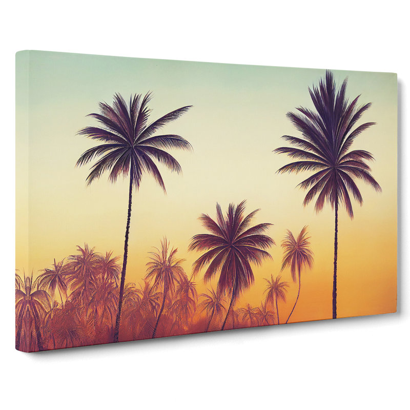 Stimulating Palm Trees - Wrapped Canvas, 40cm H x 60cm W x 3cm D