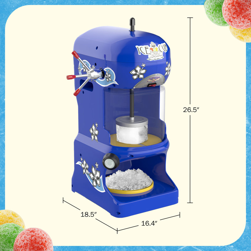 Shaved Ice Machine - 360lbs/hour 250W Electric Ice Shaver and Snow Cone Machine with 1725RPM Stainless Steel Blades - Slushie Maker for Home, Bar, or Restaurant by Great Northern Popcorn