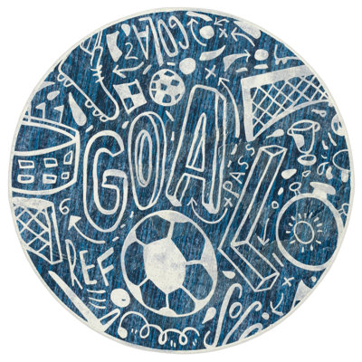Sportsglyphs Soccer Power Loom Area Rug