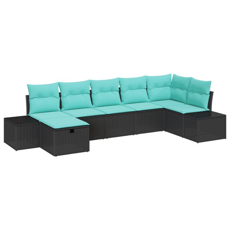 Ensemble de canapé de jardin avec coussin 7 pièces vidaXL