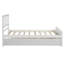 Lit plateforme simple avec lit gigogne, blanc