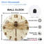 Horloge murale de luxe avec libellule et horloge murale 12 po