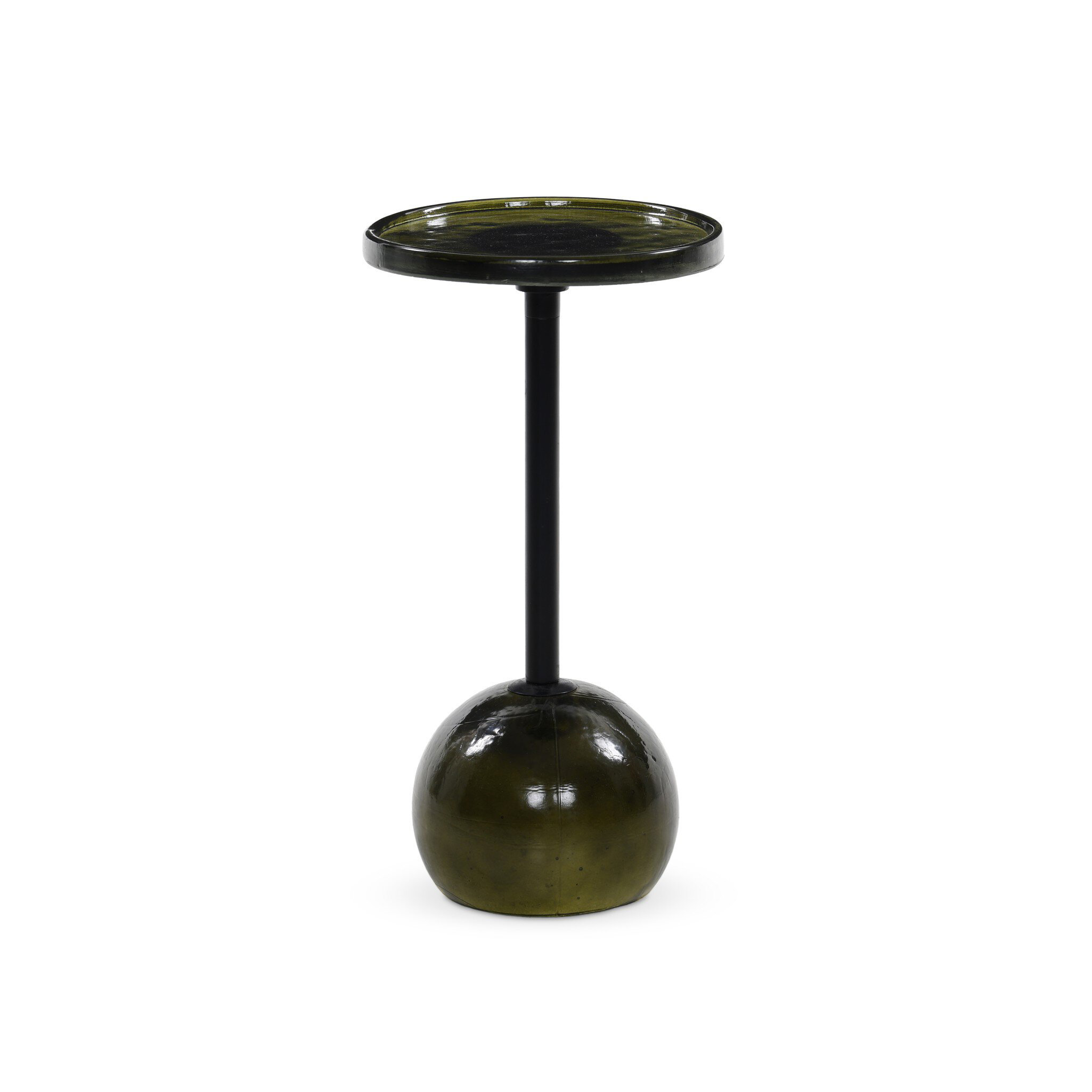 Four Hands Viola Cast Glass End Table-Smoked Brown Cast Glass | Perigold