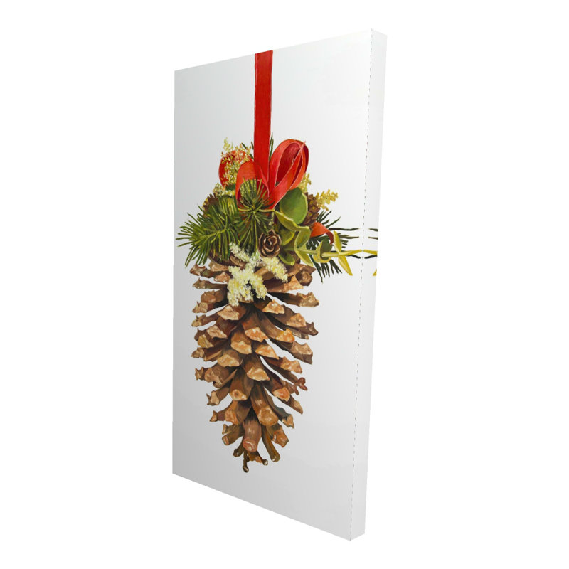 Pomme de pin de Noël - décoration de maison en toile rouge des Fêtes