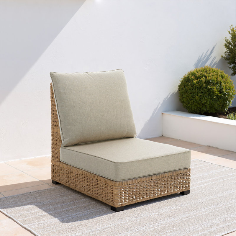 Henley Sunbrella Square Outdoor Cushion Set for Patio or Garden Furniture, Sand