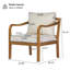 Fauteuil club en bois d'acacia