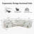 3-Pieces 210" Breathing Leather Power Reclining Theater Sectional With LED Lighting-1139162400