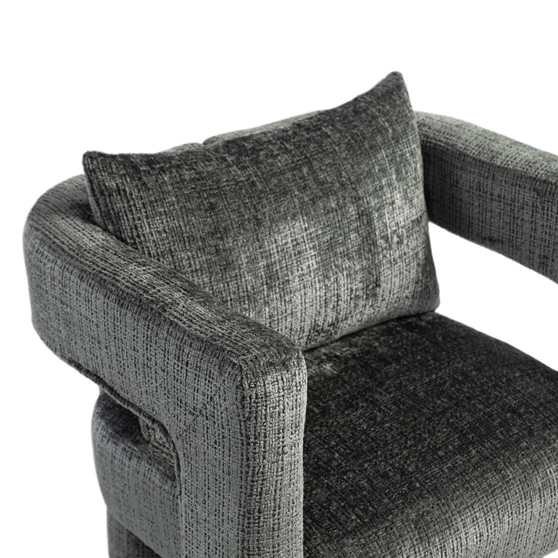 Upholstered Armchair, Dark Grey
