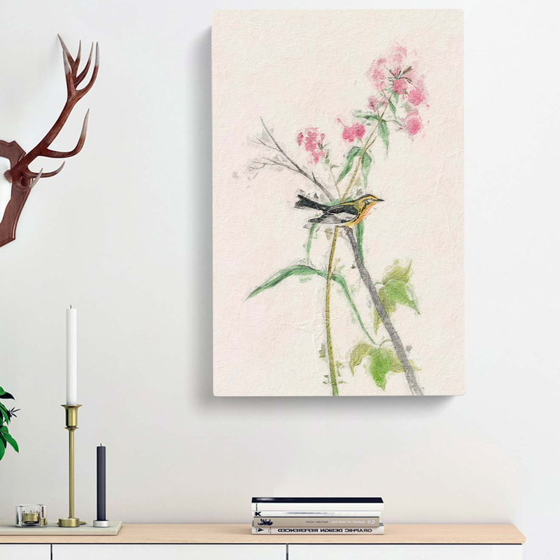 Blackburnian Warbler - Wrapped Canvas Painting, 76cm H x 50cm W x 3cm D