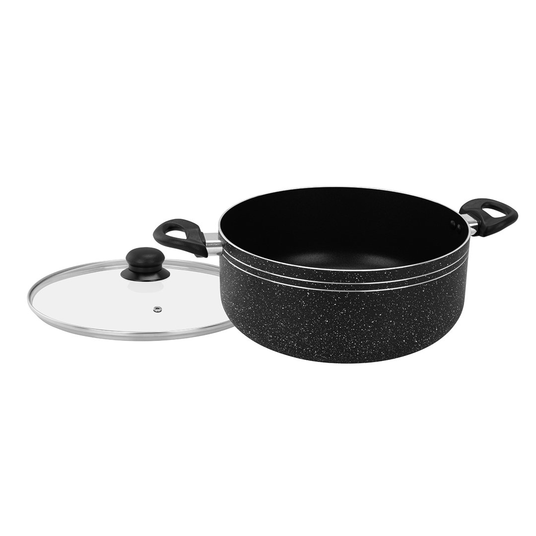 ROYALFORD Casserole Dish with Tempered Glass Lid | Cooking Pot, Induction Stockpot Saucepan with Non-Stick Coating | Aluminium Cookware, Suitable for