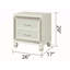 Table de chevet 2 tiroirs Crystal