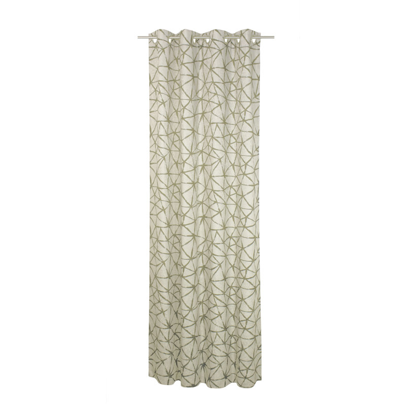 Lovitz Room Darkening Curtain Single Panel, Beige, 135cm Width x 220cm Drop